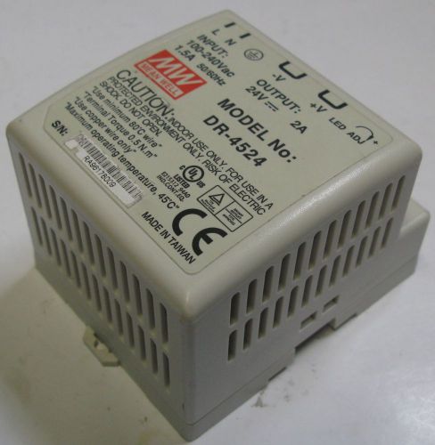 Mean Well DIN-Rail Mount AC-DC 24VDC Power Supply 48W DR-4524 USG