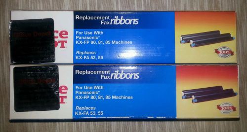 Lot of 2 OD for Panasonic KX-FA 53, 55 Replacement Fax Ribbons 2pk BNIB