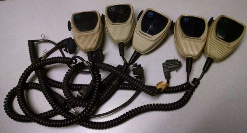 Lot of 5 Motorola Mobile Astro Spectra Syntor Radio Microphone HMN1052A HMN1061A