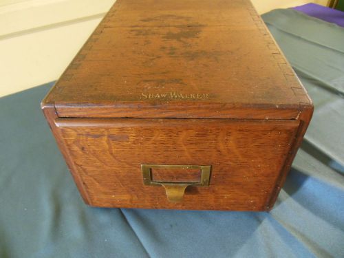 VINTAGE 1910 DOVETAILED OAK DESK TOP LIBRARY INDEX CARD FILE DRAWER CABINET