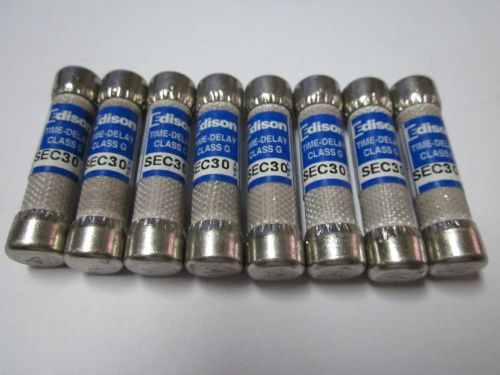 LOT OF 8 EDISON SEC-30 SEC30 FUSE NEW NO BOX SEC 30