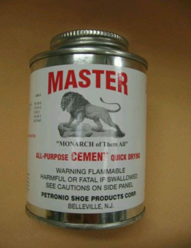 Master All Purpose Cement 8 oz Brush in Can - Contact Cement- Shoe Repair Glue