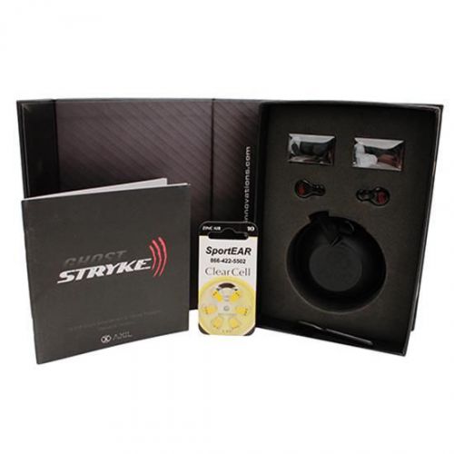 Sportear gs1-black ghost stryke black nrr 30db 100% lynx digital sound clarity for sale