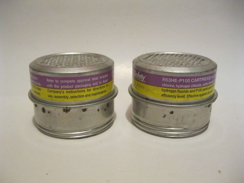 1 SET AOSAFTY RESPIRATOR CARTRIDGES #R53HE-P100 (2)