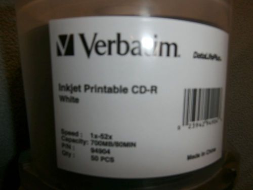 Verbatim Inkjet printable CD-R package of 50