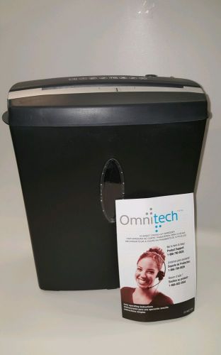 Omnitech NXC14PA 14-Sheet Cross-Cut Paper Shredder 15.4&#034;x14.2&#034;x7.7&#034;