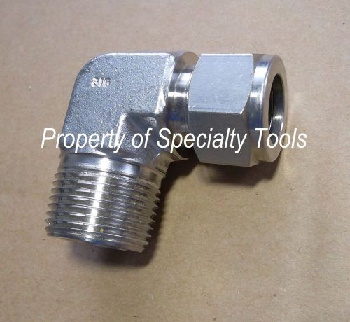 Swagelok SS-1010-2-12 Stainless Tube Fitting Male 3/4&#034; MNPT 90 Elbow 5/8 Tube OD