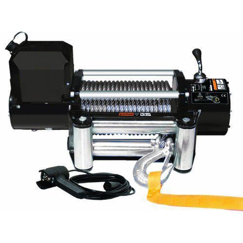 Winch - commercial duty - 12 volt dc - 5.1 hp - 10,000 lb cap - 85 ft cable for sale