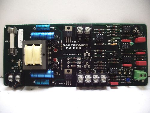 SAFTRONICS CA 224 CA224 QUANTITY! DC DRIVE ISOLATION CARD TESTED