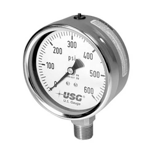 Ametek 256008 656-2 Open Front Stainless Steel Pressure Gauge - Range: