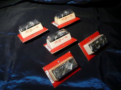 Lot of Five (5) - EST / Edwards 202-7A-T Fire Signal Strobe units w Mount Plates