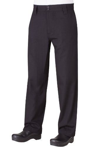 Chef Works PS005 Men&#039;s Essential Pro Pants, Size 32, Black