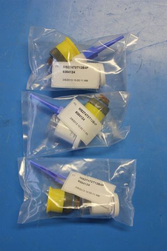 3 NEW 4POS MIL SPEC CIRCULAR CONNECTORS &amp; GOLD CONTACTS MS27473T12B4P