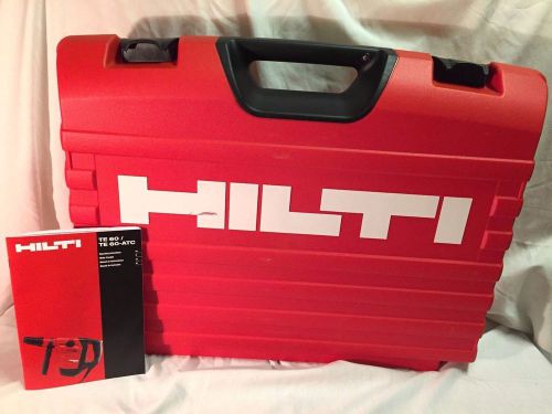 HILTI TE 60 REPLACEMENT HEAVY DUTY CASE! MANUAL