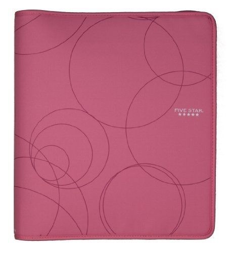 Five Star Zipper Binder, 1.5-Inch Capacity, Pink (72362)