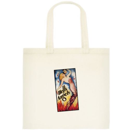 HELL&#039;S ANGELS TOTE BAG. BEACH BAG. SHOPPING BAG. JEAN HARLOW, HOWARD HUGHES.