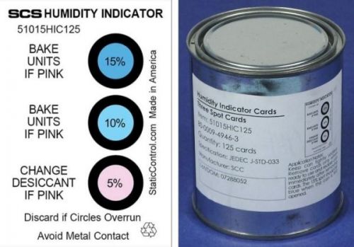 * 125 3m scs 5-10-15% humidity indicator detector strips / cards 51015hic125 new for sale