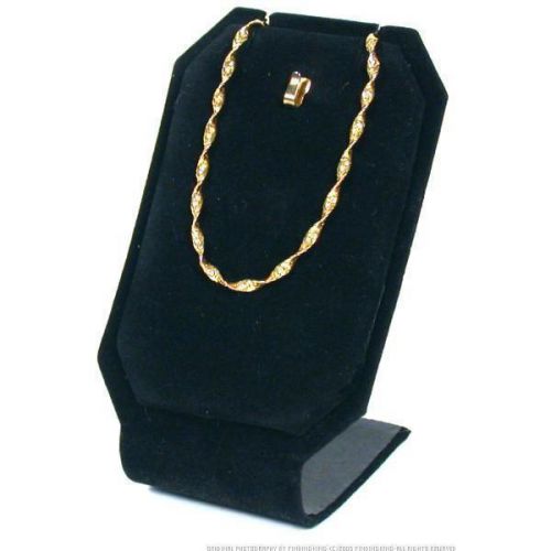 Pendant Necklace Display Stand Black Velvet Showcase