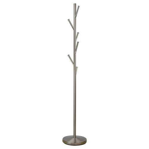 Addison 67&#034; Tall Contemporary Satin Steel Metal Standing Coat Rack - CR37-354...