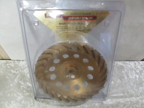 Diamond 7&#034; x 5/8&#034; Heavy Duty Turbo Cup Grinder - 24 Seg - Brinker Brown