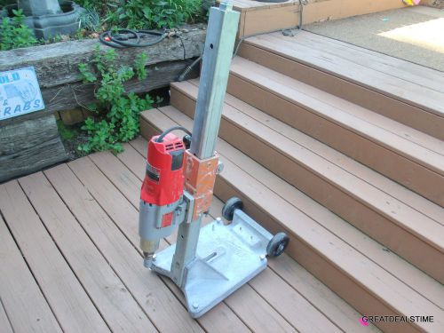 Core Bore Milwaukee Dymodrill 4096 Diamond Coring Boring Drill Rig Vacuum Stand