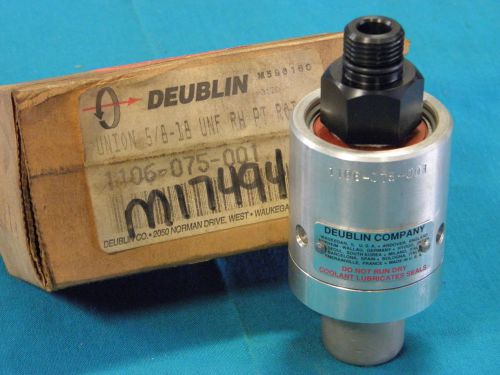 Deublin Rotary Coolant Union 1106-075-001/1106-090-043 New