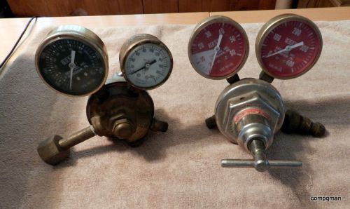 GOSS Oxygen &amp; Acetylene regulators Valves Goss Gas Company #EP-35 &amp;  Model 35