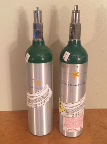 TWO - Lexfer M6 Medical Oxygen Cylinder Empty CGA-870 6 Cubic Feet