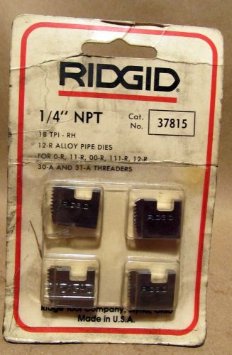 NEW RIDGID PIPE DIE 1/4&#034; 37815 NPT 27TPI RH FITS 11R 00R 111R12R 30A 31A THREADE