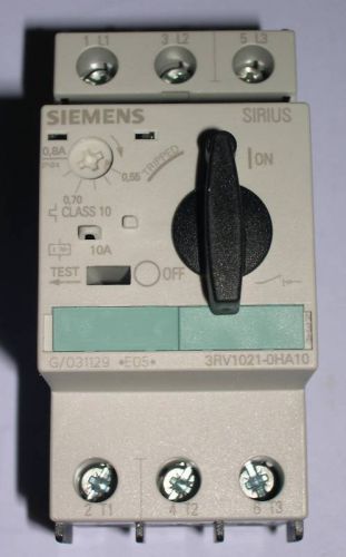 SIEMENS CIRCUIT BREAKER, 3RV1021-0HA10