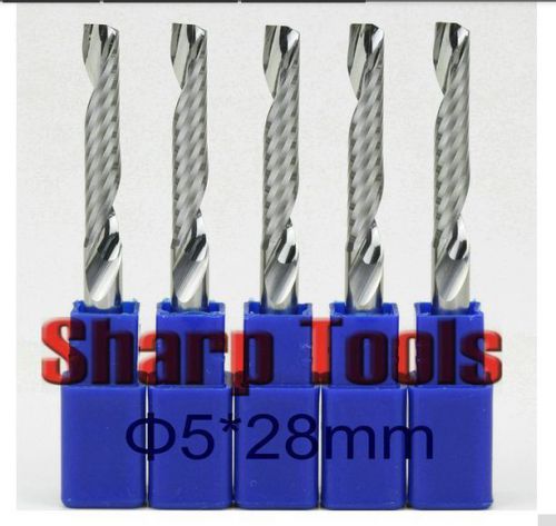 5pcs 5*28mm single custom carbide one flute cnc milling tools router bits for sale