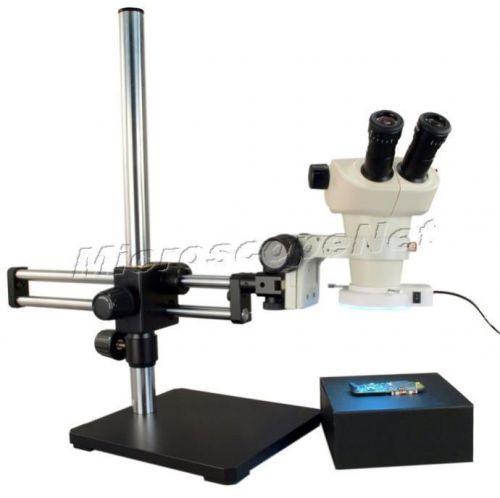 6x-50x stereo microscope+heavy boom stand+shadowless bright 54 led ring light for sale