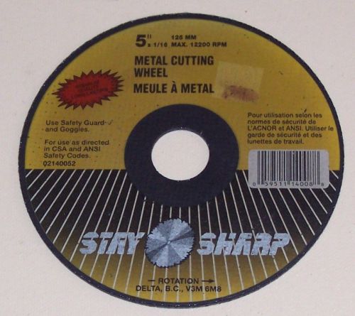 (3 ea) Stay Sharp 5&#034; x 1/16&#034; Metal Cutting Wheel (3 ea)