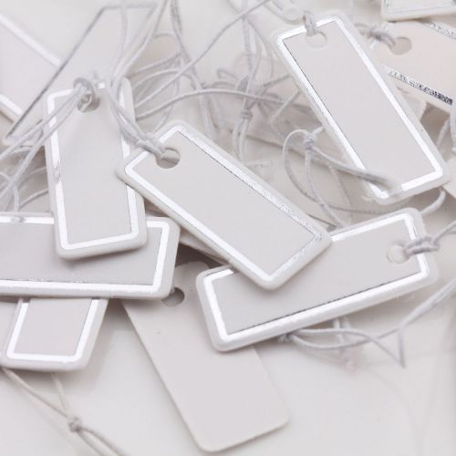 Wholesale 100Pcs Paper Elastic Jewelry Clothes Display Label Price Tags 25x10mm