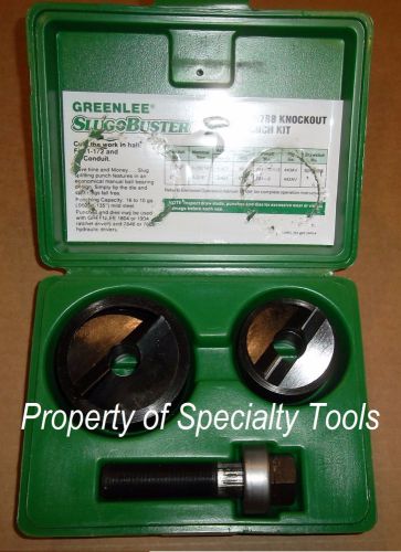 Greenlee 7237bb knockout slug buster punch die for 1-1/2 &amp; 2&#034; conduit set 7237 for sale