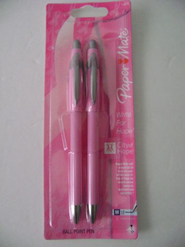 Paper Mate Model 70763 - 2-Pack Black Ink, Ball Point Pens Medium, 1.0mm, PINK