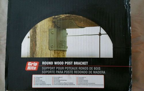 Grip rite round wood post brackets 100 count new