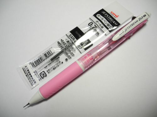 Uni-ball multi-function 2 in1 jetstream 0.7mm ball point pen + pencil, clear pk for sale