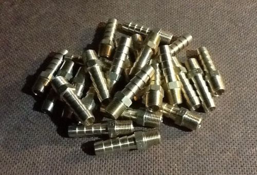 Hose Barb Fittings 5/16 I.D. Hose X 1/8 Male NPT - Brass (25 Pcs) Insert Style