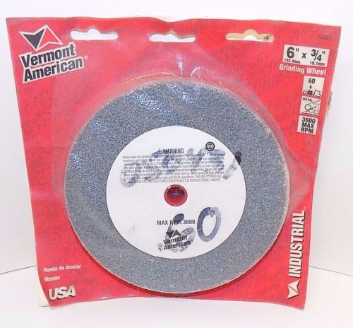 Vermont American 6&#034; x 3/4&#034; Grinding Wheel, 3600 Max RPM for Metal, NEW