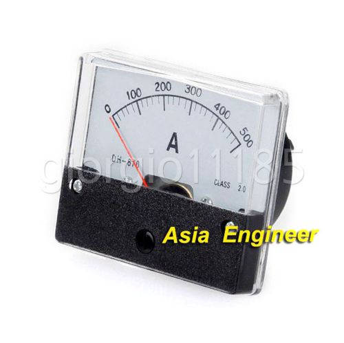 2pcs Rectangle Analog AMP Current Meter Gauge DC 500A Shunt