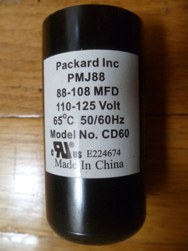 Motor Start Capacitor 88-108 MFD uF 110-125VAC HVAC Cap Cat # PMJ88