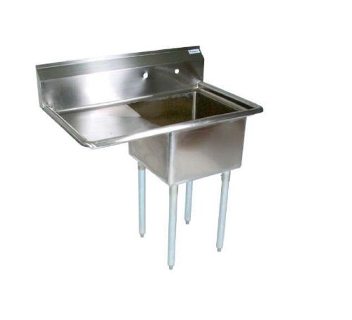 One Compartment Sink Stainless Steel w/ Left 18&#034; Drainboard BBKS-1-1620-12-18L