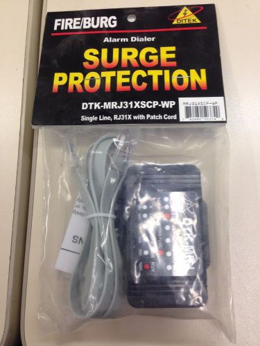 (1) Ditek DTK-MRJ31XSCPWP Alarm Dialer Surge Protection RJ31X Patch Cord