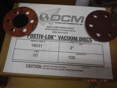 DCM - 2&#034; POSTIV-LOK DISKS - 60 GRIT - 18531 - 100 EACH