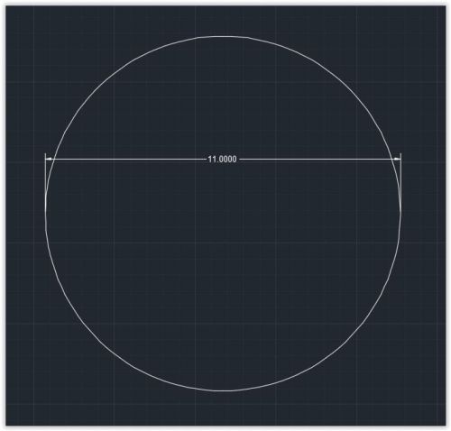 1pc Acrylic Plastic (plexiglass)  Round  Sheet  - 3/16&#034; x 11&#034;  Circle  -  Clear