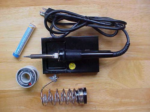 Xytronic 200GX Soldering Iron 25 Watt with Removable Tip + Holder Base + Solder