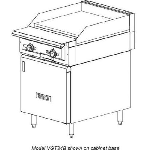 Vulcan VGT24 V Series Heavy Duty Range gas 24&#034; modular griddle 60,000 BTU