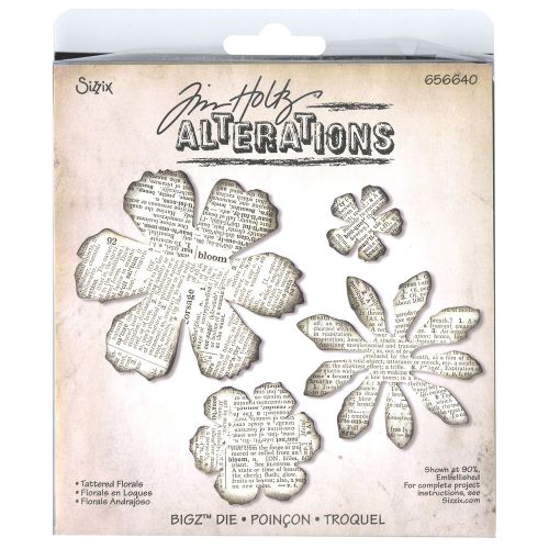 &#034;Sizzix Bigz Die By Tim Holtz 5.5&#034;&#034;X6&#034;&#034;-Tattered Florals&#034;