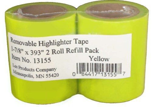 Lee products co. 1-7/8-inch wide, 393-inch long removable highlighter tape, for sale